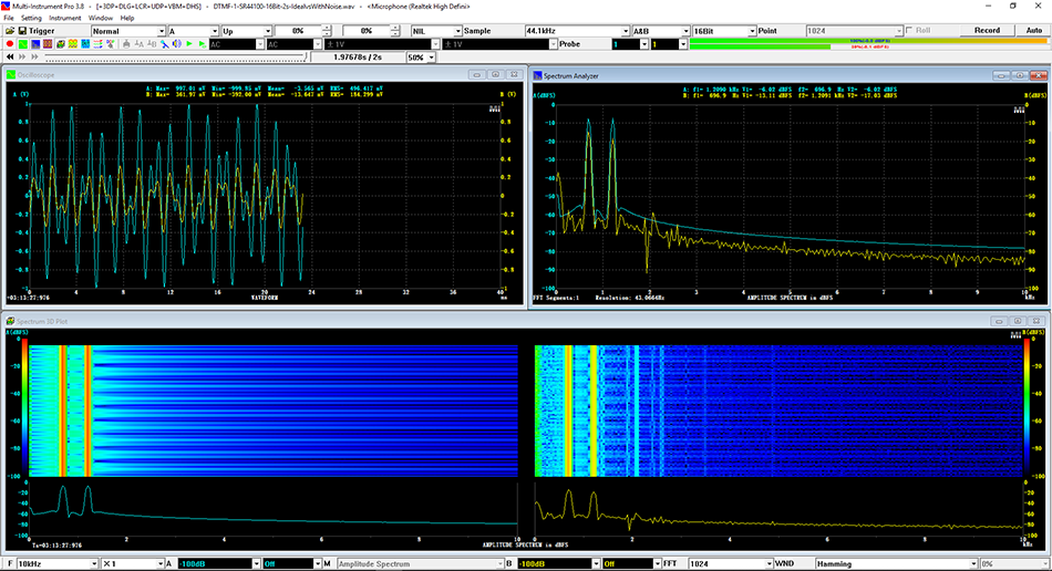 DTMF-1-Spectrogram