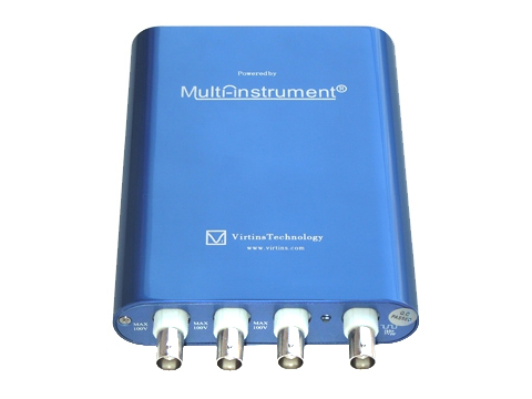 Oscilloscope: 8~16Bit, 100MHz sampling rate, 40MHz bandwidth, 12 voltage ranges