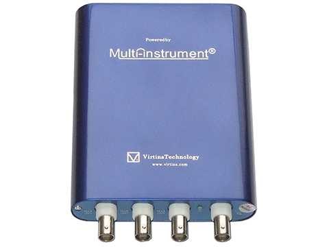 Oscilloscope: 8~16Bit, 100MHz sampling rate, 40MHz bandwidth, 12 voltage ranges