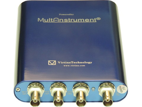 Oscilloscope: 10~16Bit, 100MHz sampling rate, 40MHz bandwidth, 12 voltage ranges