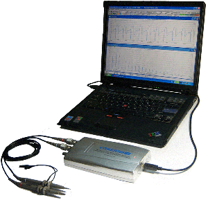 VT DSO-2810H, PC USB, 8-bit, 100MSPS, 40MHz, Oscilloscope, Spectrum Analyzer